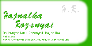 hajnalka rozsnyai business card